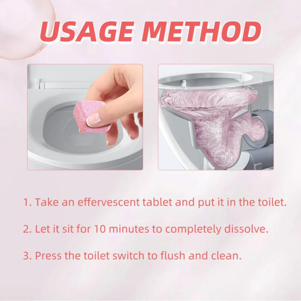 3-20Pcs Toilets Cleaning Effervescent Tablet Toilet Cleaner Deodorant Remover Urine Stain Yellow Dirt Home Batnroom Cleaning