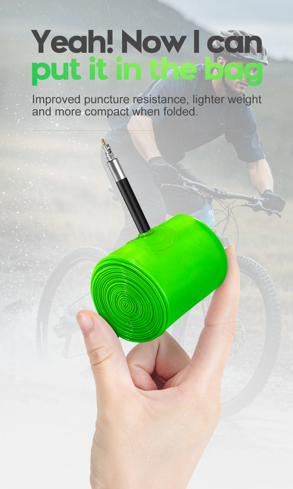 2 Pcs CYCLAMI Mountain Bike Inner Tube UltraLight MTB 26 27.5 29 Inch TPU Hose Metal Presta Valve 45mm FV For Mountain 1.9 - 2.5