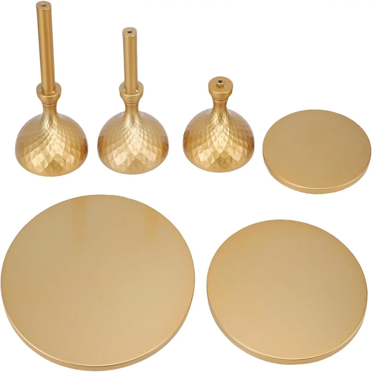 Three Piece Wedding Metal Cake Stand, High And Low Cake Display Stand, Wedding Dessert Table, Cake Tray Props, Cake Stand Set,