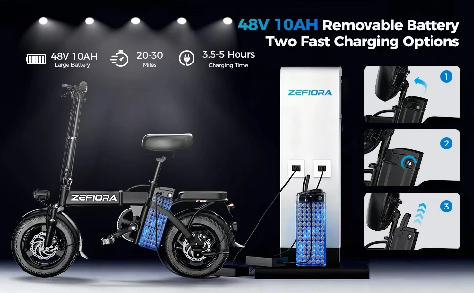 14 Inch 500W Ebike with Ergonomic Adjustable Seat, UL2849 Safety Certified, Front Brake, Factory Original, US Warehouse Shipping