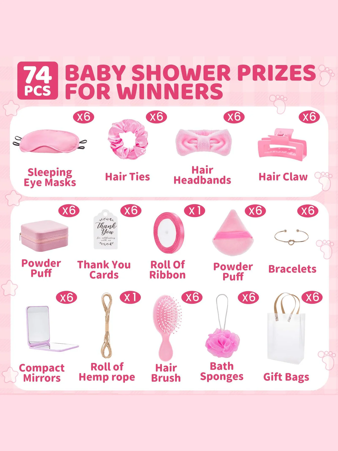 Baby Shower Prizes Modern Sleek 74 Pcs Blue Game Winners Gifts Clear Tote Bags Spa Headbands Puffs Mirrors Jewelry Boxes For Bridal Shower Bachelorette Party Wedding Favors Party Supplies Housewarming Gift Mother's Day Gift