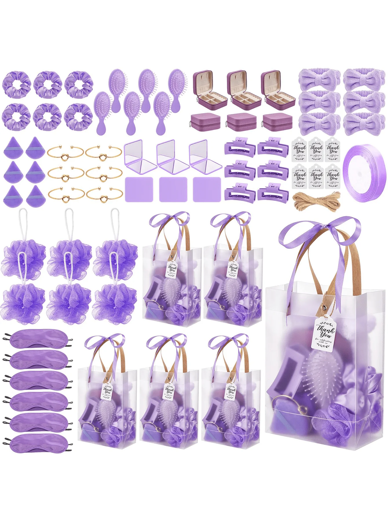 Baby Shower Prizes Modern Sleek 74 Pcs Blue Game Winners Gifts Clear Tote Bags Spa Headbands Puffs Mirrors Jewelry Boxes For Bridal Shower Bachelorette Party Wedding Favors Party Supplies Housewarming Gift Mother's Day Gift
