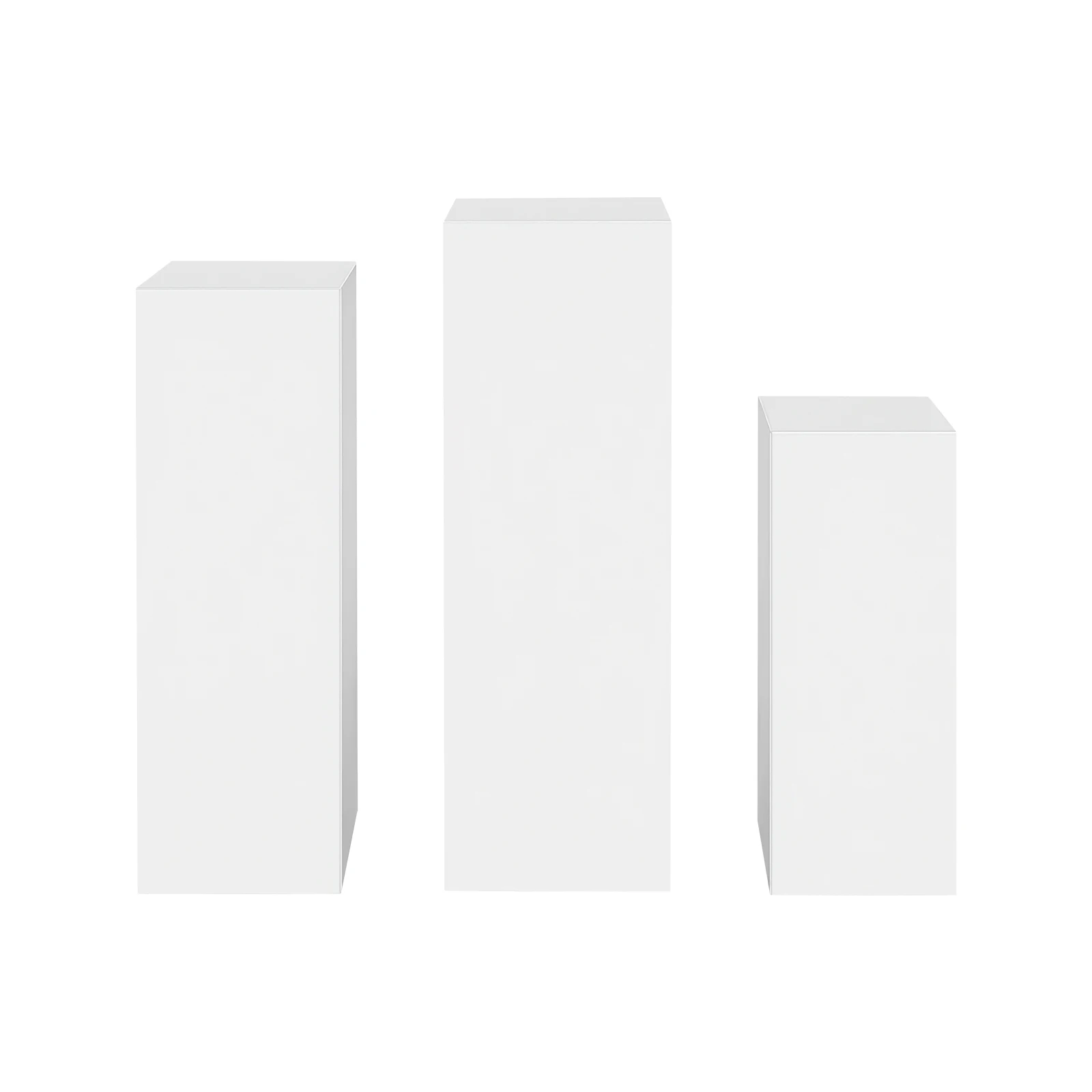 3PCS Flower Display Rack, Square Metal Pedestal Stands for Parties, Dessert Table Cube Display Pillars for Birthday Wedding
