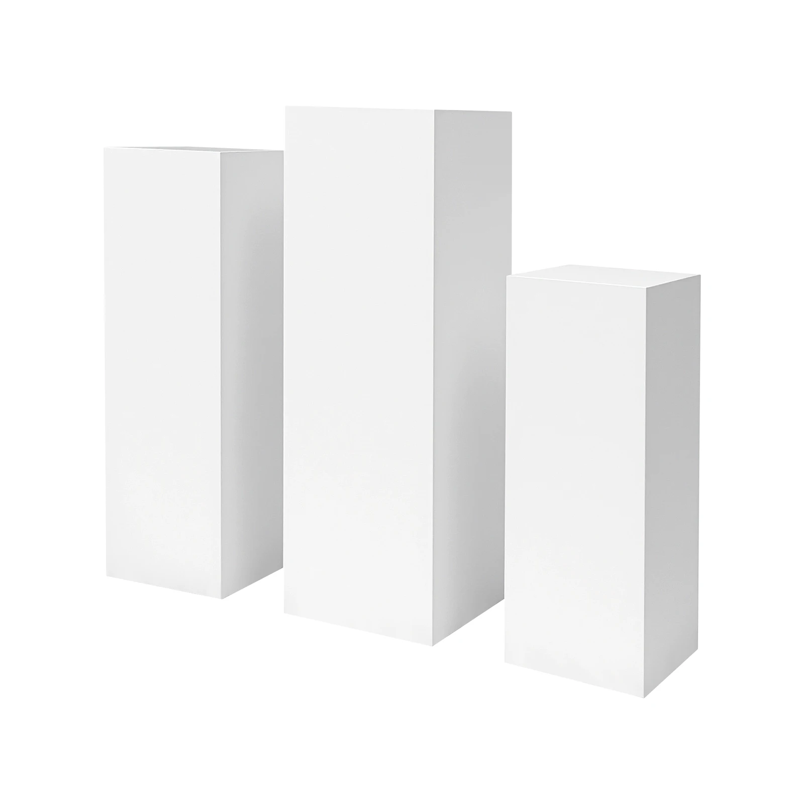 3PCS Flower Display Rack, Square Metal Pedestal Stands for Parties, Dessert Table Cube Display Pillars for Birthday Wedding