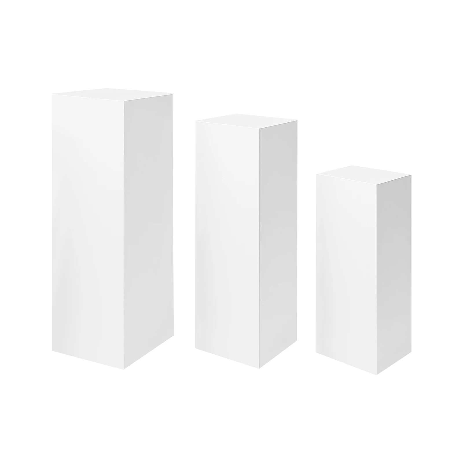 3PCS Flower Display Rack, Square Metal Pedestal Stands for Parties, Dessert Table Cube Display Pillars for Birthday Wedding