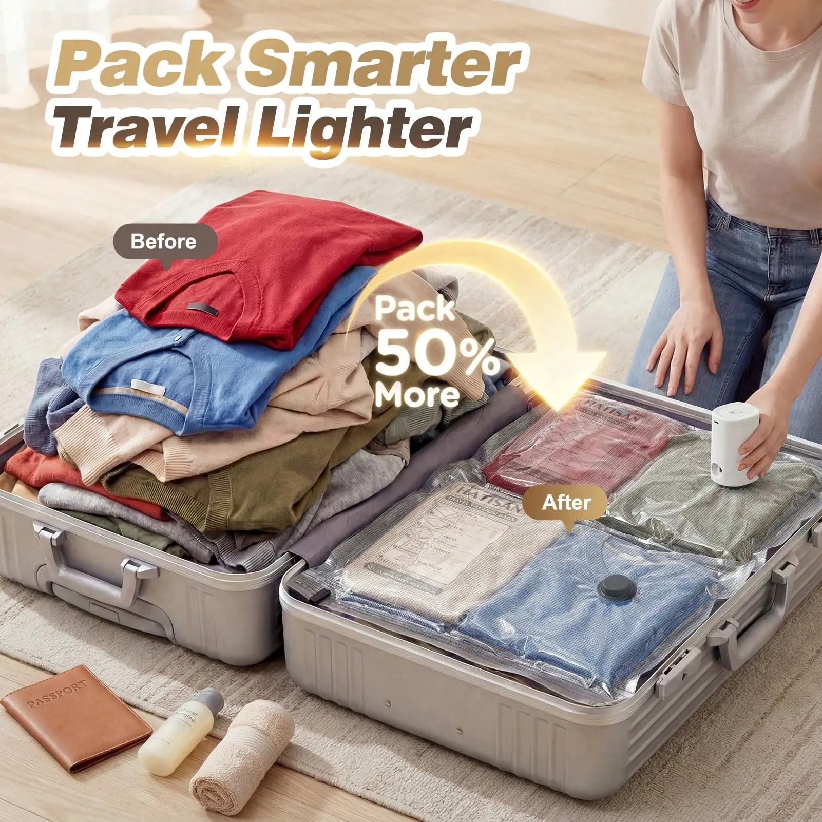 12 Pcs Travel Vacuum Seal Bags Modern Sleek Checkered Pattern Space Saving Storage Bags With Electric Rechargeable Air Pump Reusable Vacuum Storage Bags For Clothes Blankets Pillows Luggage Travel Essential