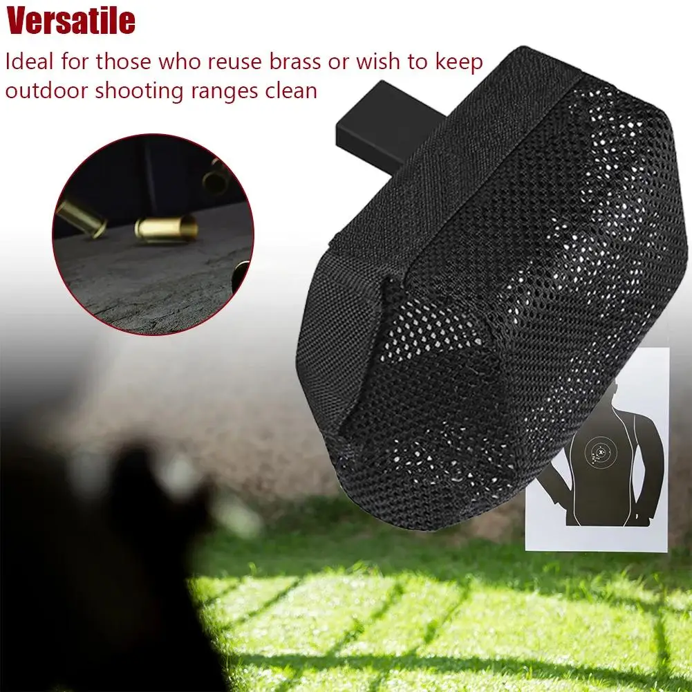 Heat Resistant Brass Catcher for Thickened Nylon Cartridge Casing Shell Catcher Net with Quick Release Zipper,  Picatinny Rail Mounts - Holds 100+ Casings