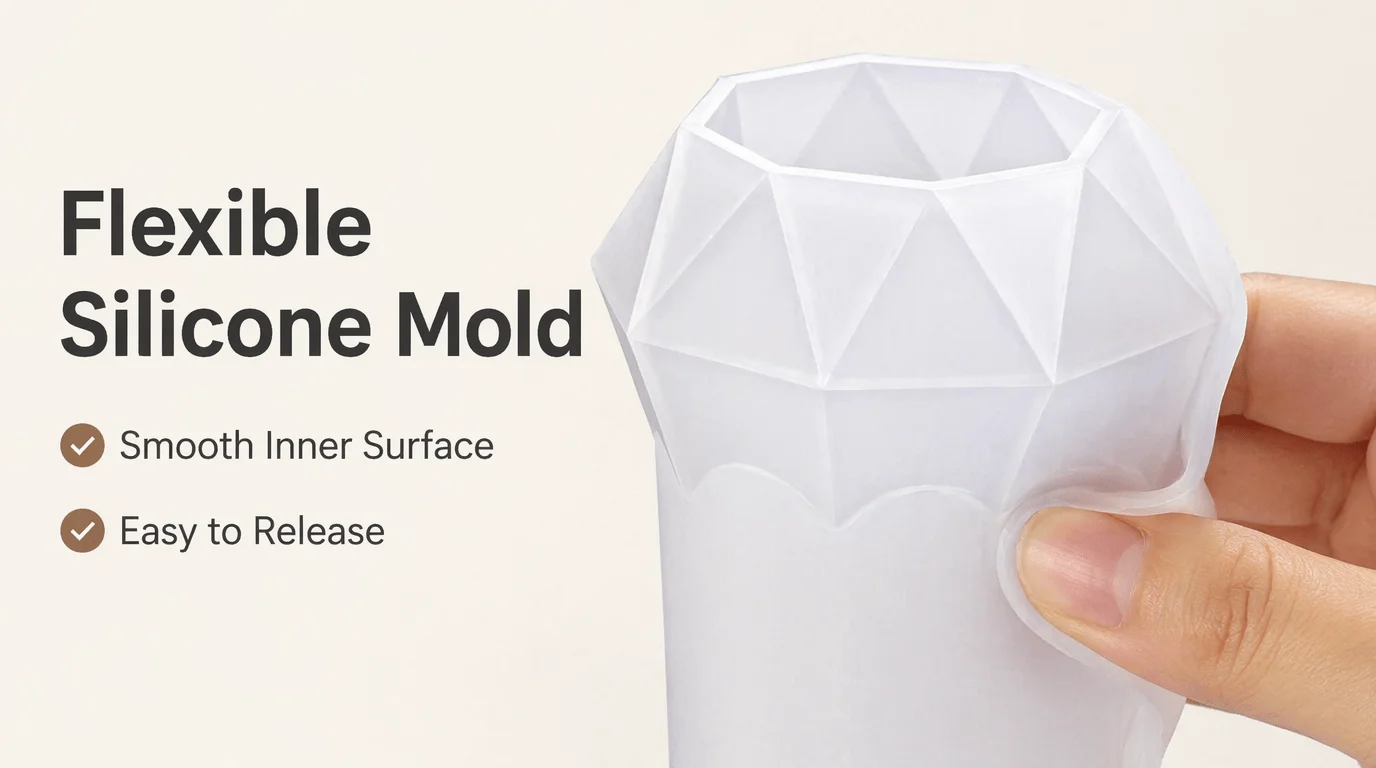 Diamond Cone Ring Base Resin Silicone Moulds, Multi Faceted Pyramid Silicone Moulds for Epoxy Resin Casting, Suitable for Ring Bases, Wedding Decorations, Engagement Gifts, Decorative Home Accessories and DIY Resin Crafts