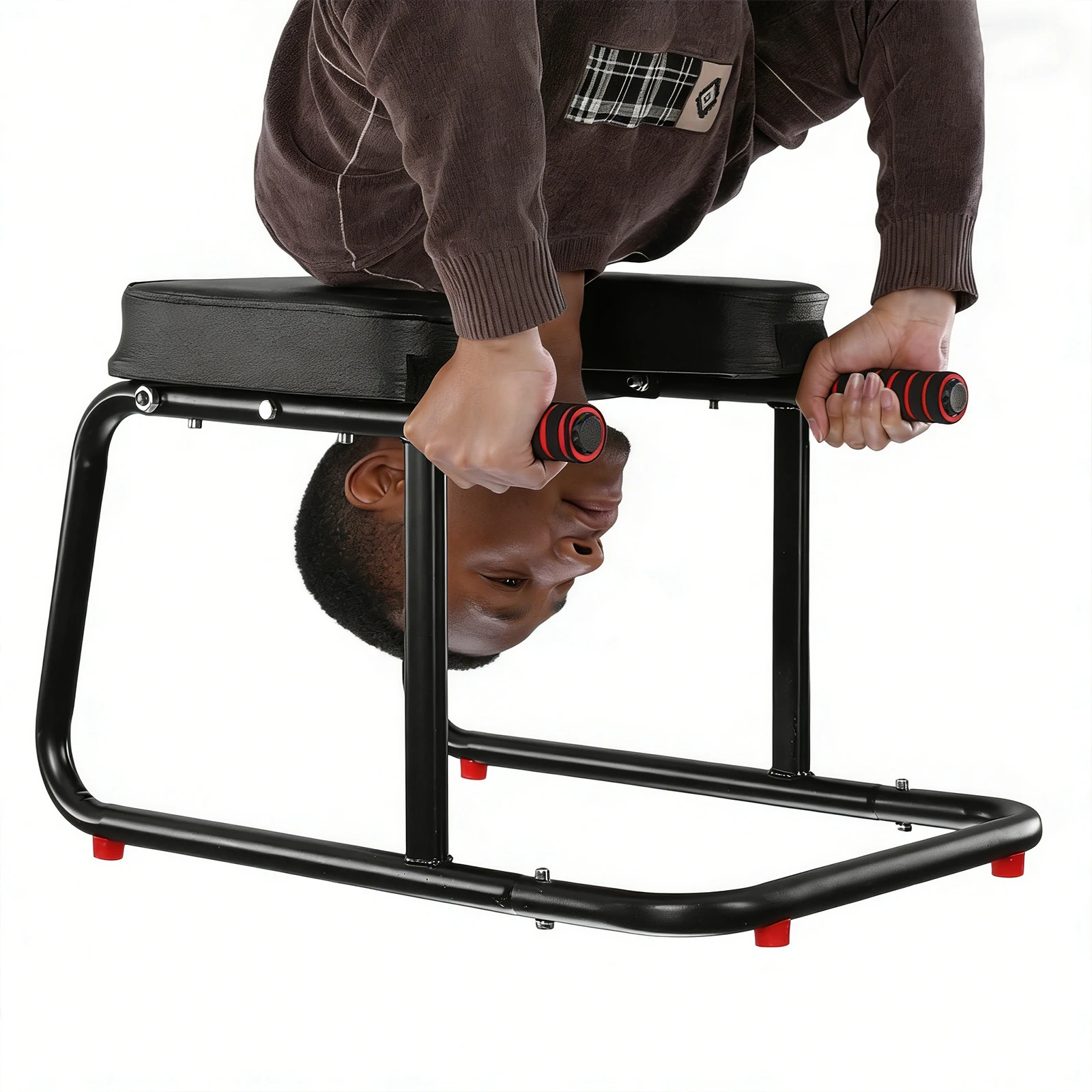 Yoga Headstand Bench Loading 550Lbs Handstand Trainer Bench with Anti-Slip Mat Metal Frame & PU Pads for Workout Fitness and Gym