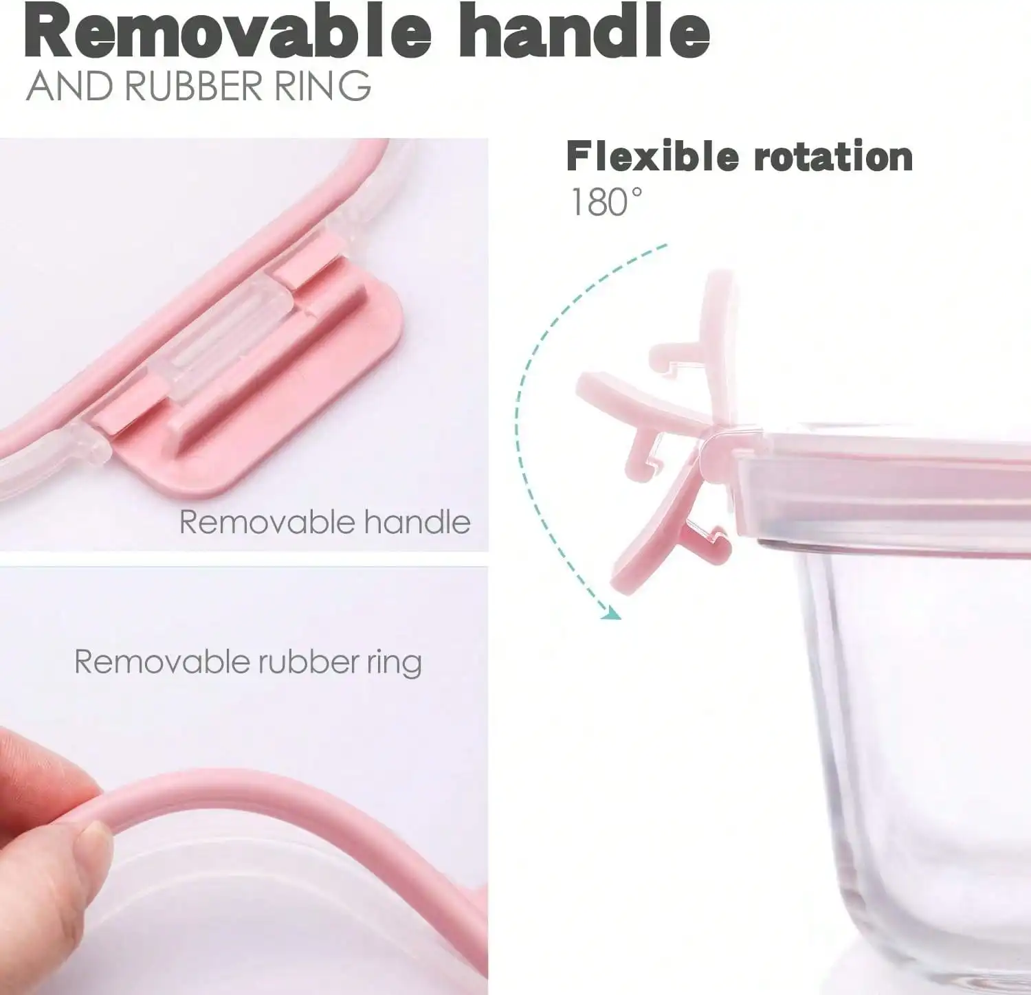 Glass Food Storage Containers Modern Cute Clear Glass Meal Prep Containers 10 Pack Pink Snap Locking Lids Airtight Leakproof Glass Lunch Boxes For Kitchen Storage Leftovers On The Go Thanksgiving Christmas Housewarming Gift