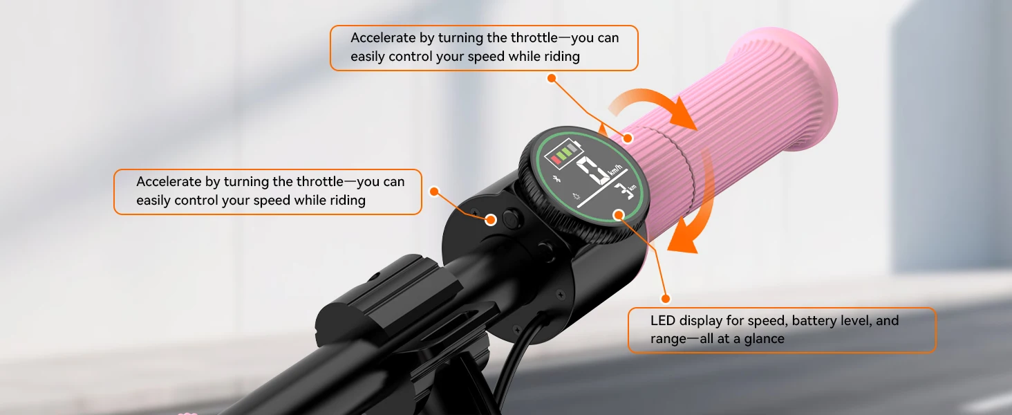 C10 Kids Electric Scooter with LED Display, 250W Motor 10 MPH Max Speed 6 Miles Range, 3 Adjustable Heights, 6.5" Solid Tires Foldable Electric Scooter for Boys Girls Ages 6-12