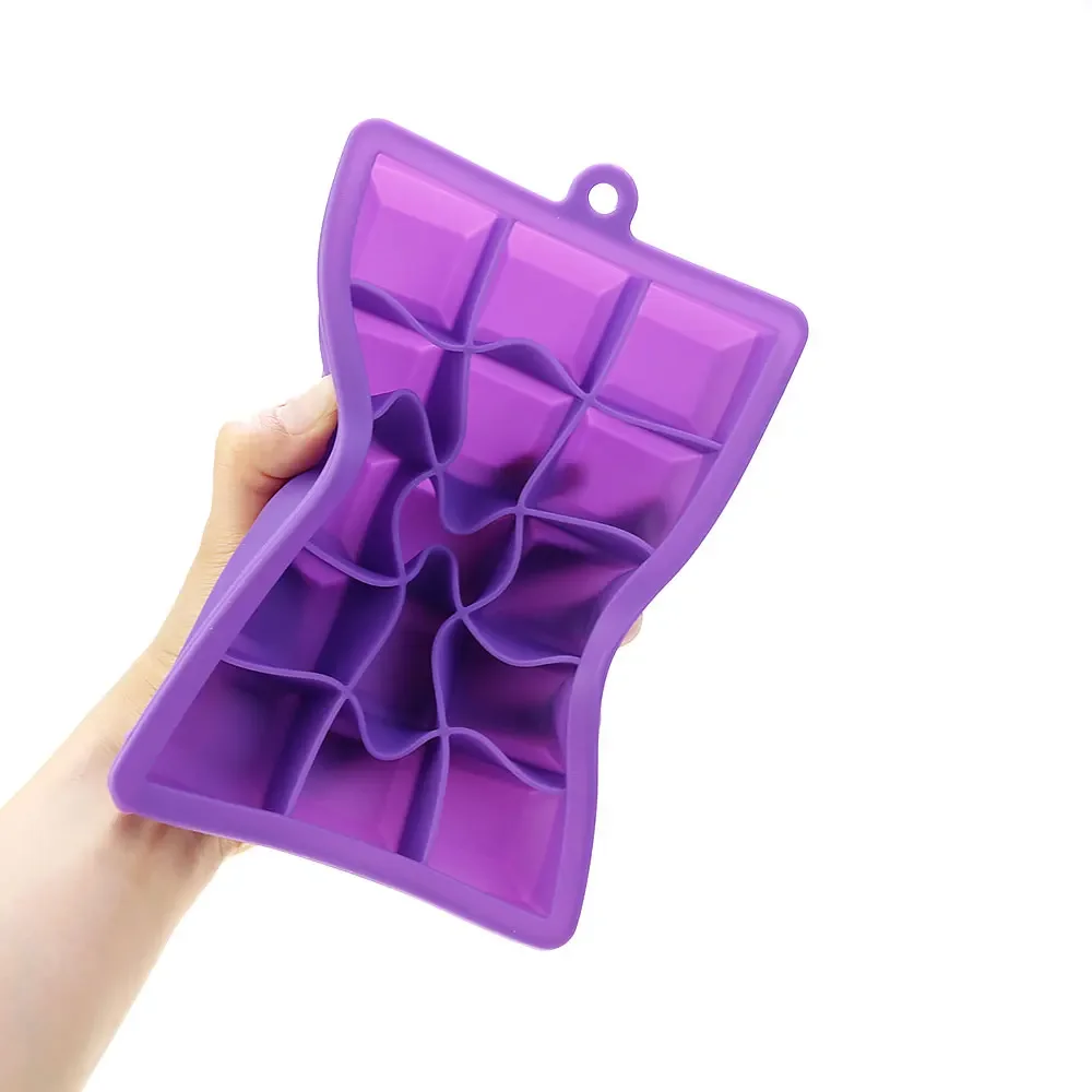 Silicone World Silicone Ice Cube Mold 15/24 Grids Square With Lids Trays Icecream Cold Drinks Whiskey Cocktails Tools Ice Mold