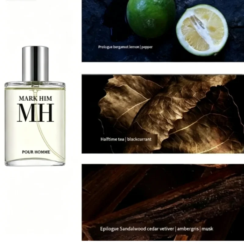 3Pcs Pour Homme Perfume Gift Set For Men Woody Aquatic Fresh Fragrance Long Lasting EDP Cologne For Daily Office Dating Business Wedding Birthday Holiday Gift