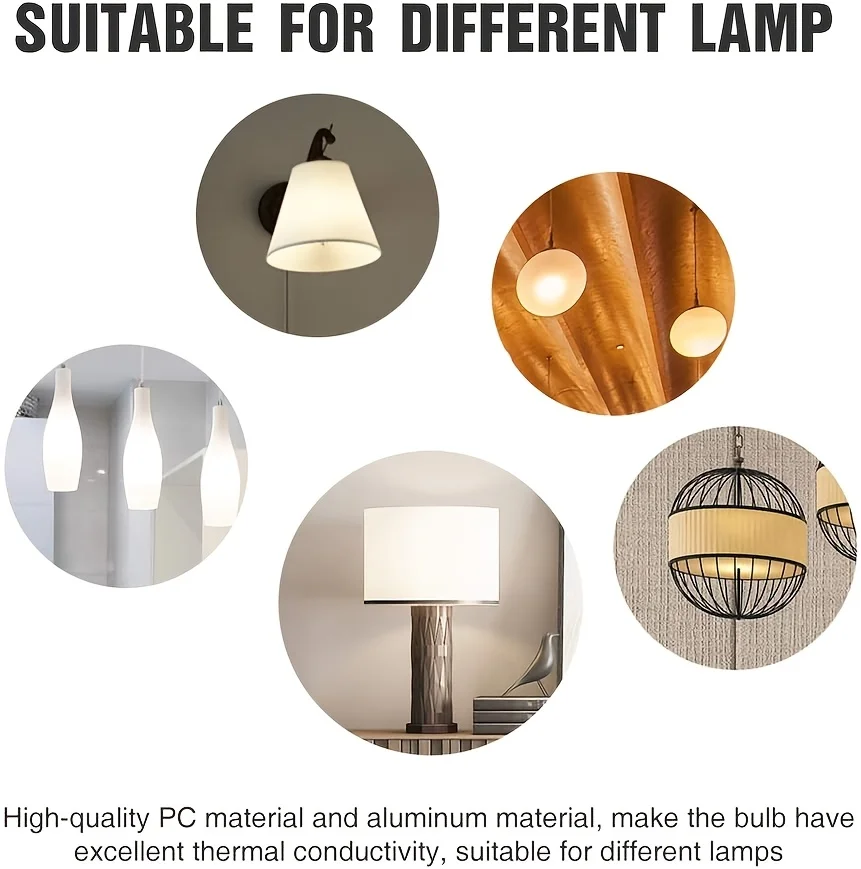 4/8/10/12pcs Rechargeable LED Emergency Bulbs, IP54waterproof, 2000mAh Large Battery 60W Equivalent Brightness, E27 Base (E26 Compatible), Wireless Portable with Hook, 6000K Cool White Light, for Home/ Office/ Camping/ Outage/ Outdoor Use