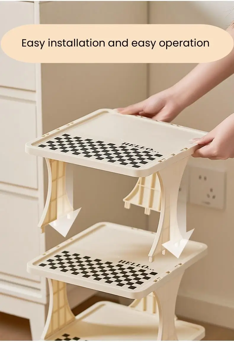 Foldable Shoe Rack 6/9-Tier Collapsible Shoe Organizer Space-Saving Vertical Shoe Storage Tower Freestanding Corner Shoe Shelf Cabinet Multifunctional Stand for Home Entryway Closet