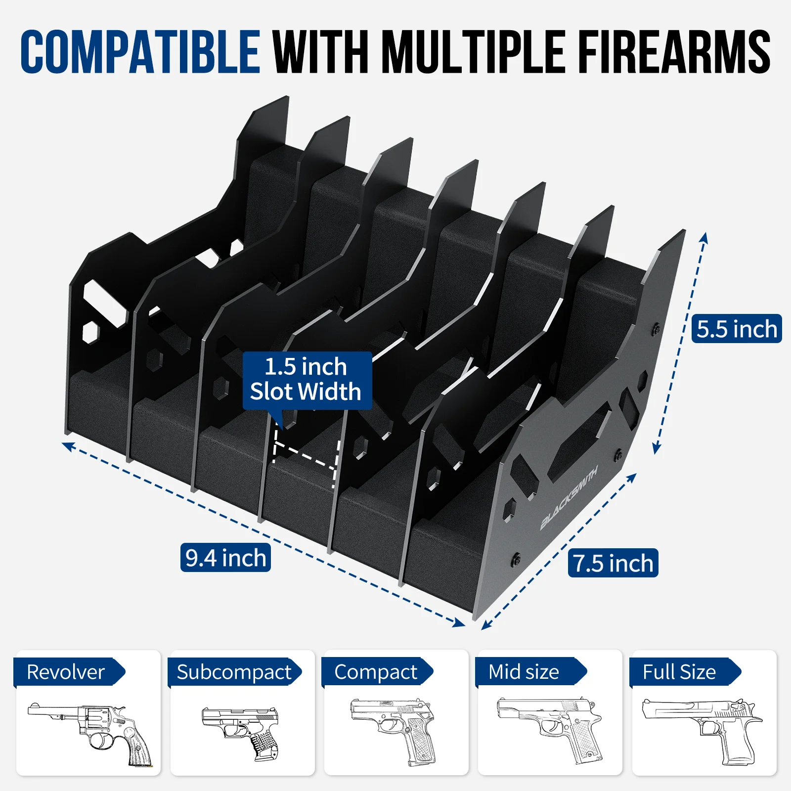 6 Slots Foam Gun Rack Pistol Rack Revolver Handgun Stand Display Holder Pistols Holder Airsoft Gun Storage Accessories