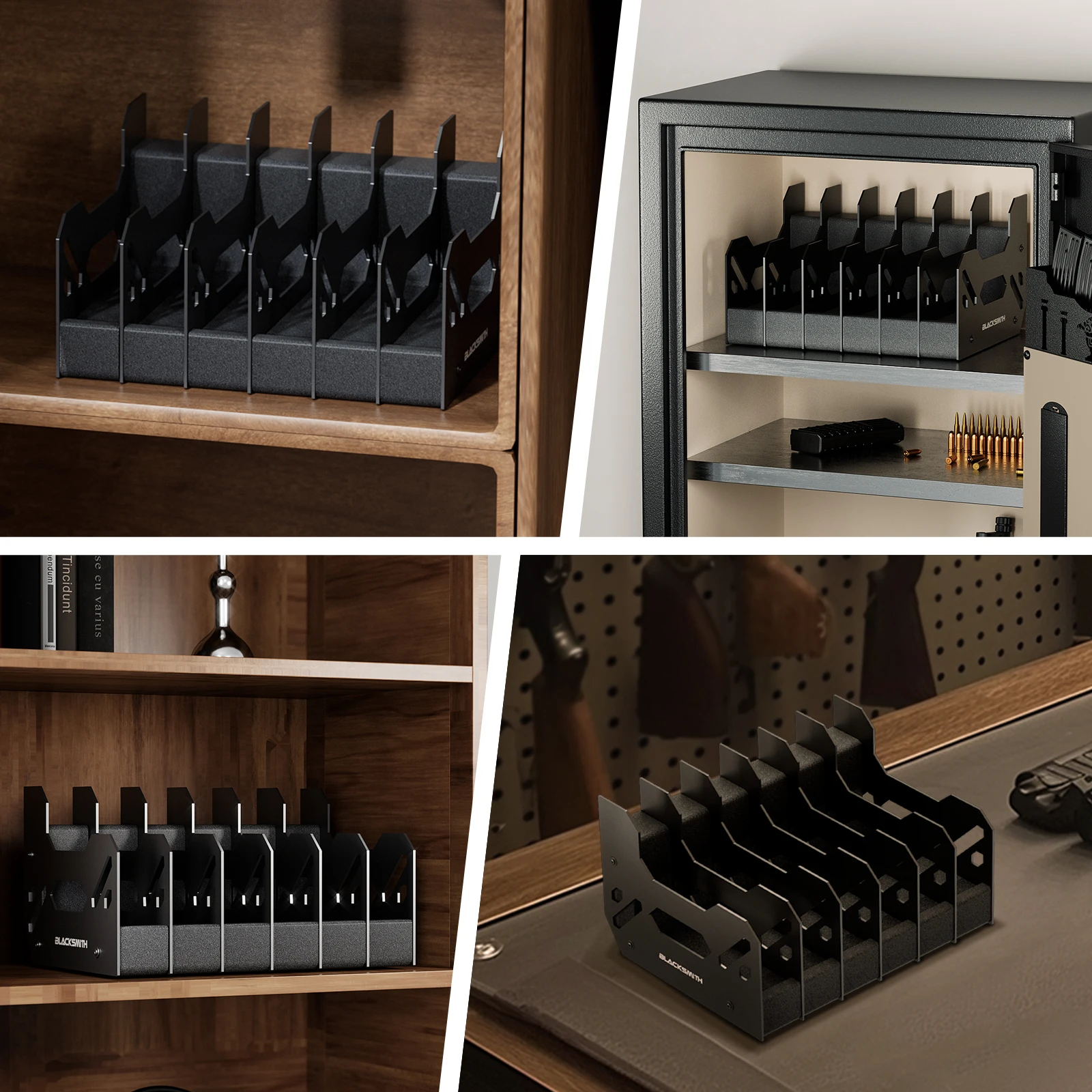 6 Slots Foam Gun Rack Pistol Rack Revolver Handgun Stand Display Holder Pistols Holder Airsoft Gun Storage Accessories