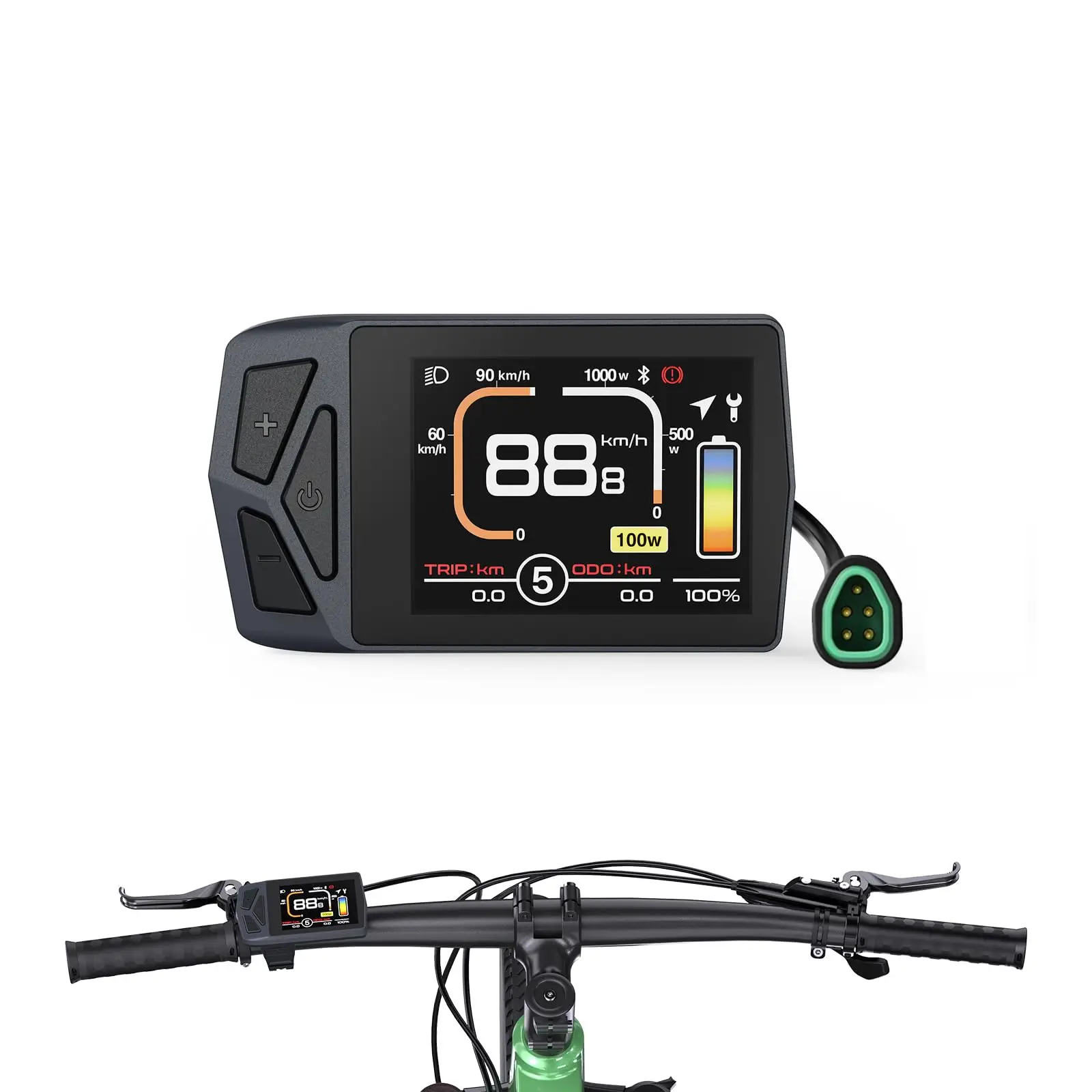 Electric Bike Display EKD01 CAN/UART Protocol Bluetooth Navigation Multilingual eBike Computer 9 PAS For BAFANG Motor Protocol 5PIN IP6