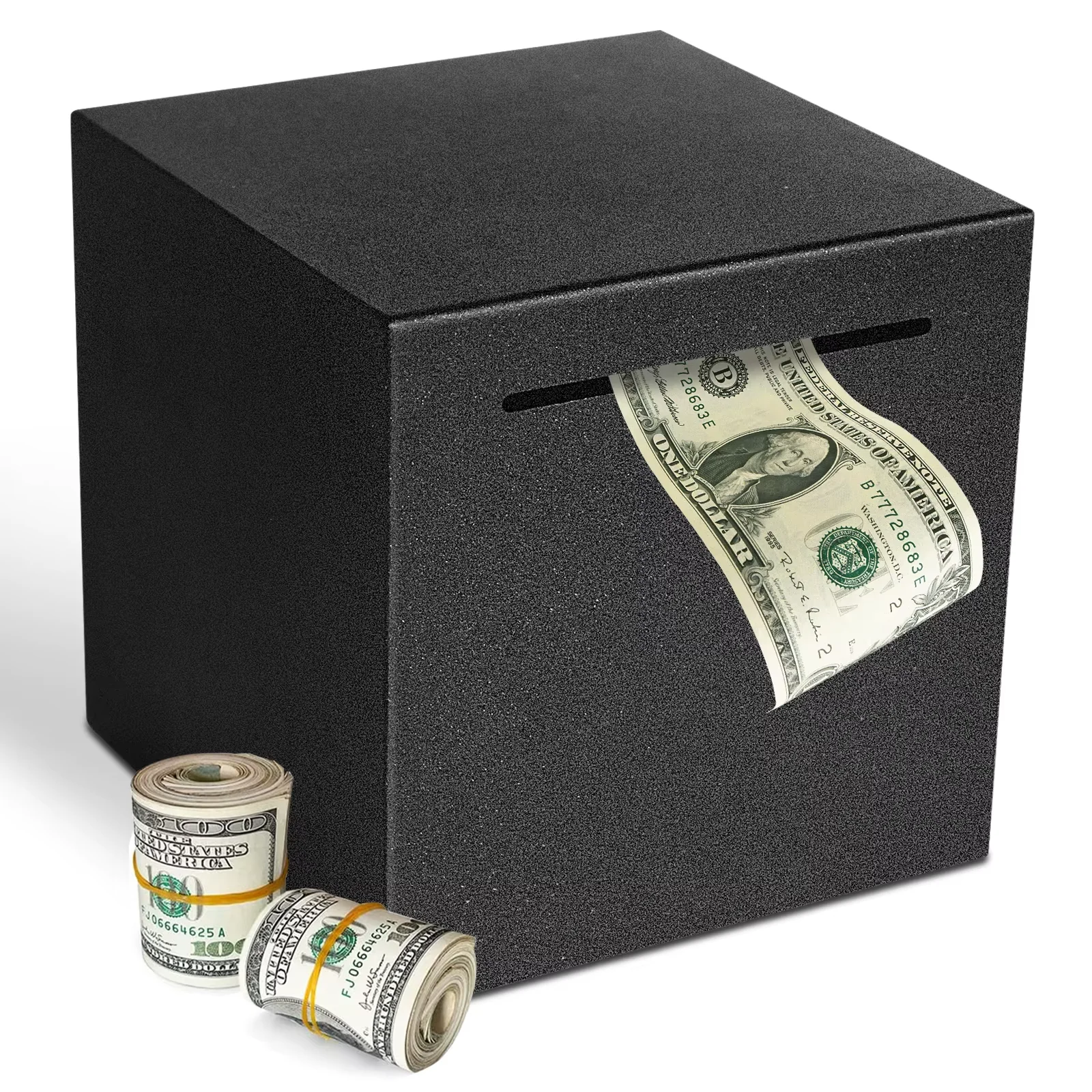 Stainless Steel Piggy Bank, a Student Internet Celebrity Savings Box That Only Allows Deposits, a Durable Metal Money Box.