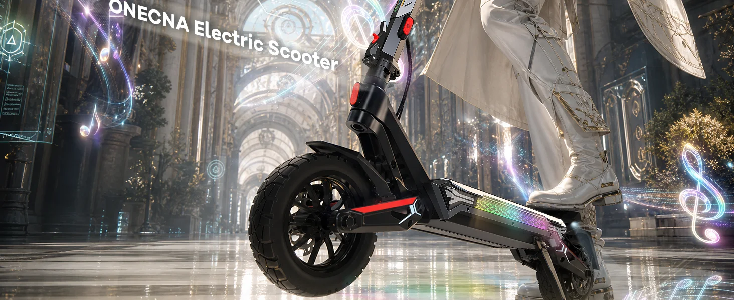 ONECNA T4/T3/T2 Adult Electric Scooter/3500W/1200W/1000W, Father's Day Gift, Single Motor with 50 Miles Range Battery, Up to 40 MPH Top Speed E-Scooter, Foldable Convenient Commuting Scooter for Adults RGB