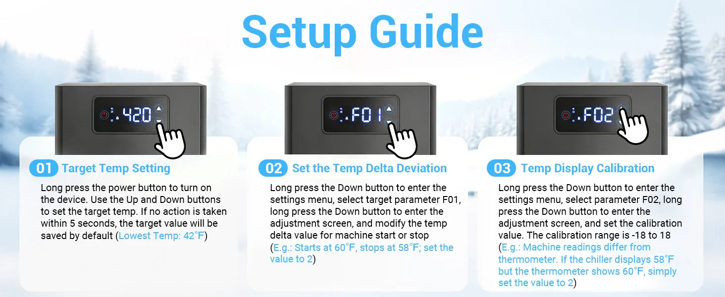 Pro Ice Bath Water Chiller for Cold Plunge Tubs, 1/3 HP Cold Plunge Chiller with Built-in Filter & Pump, Submersible Pump, Insulated Hoses, Ideal for Ice Bath Cold Therapy Recovery 110V