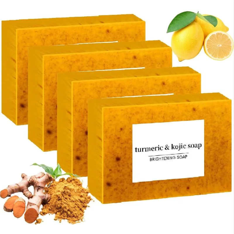 Ginger Curcumin Granules Soap, Nicotinamide Lemon Cleansing Soap, Bathing Skin, Handmade Soap, Essential Oil Soap.