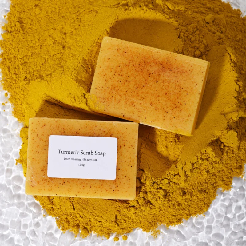 Ginger Curcumin Granules Soap, Nicotinamide Lemon Cleansing Soap, Bathing Skin, Handmade Soap, Essential Oil Soap.