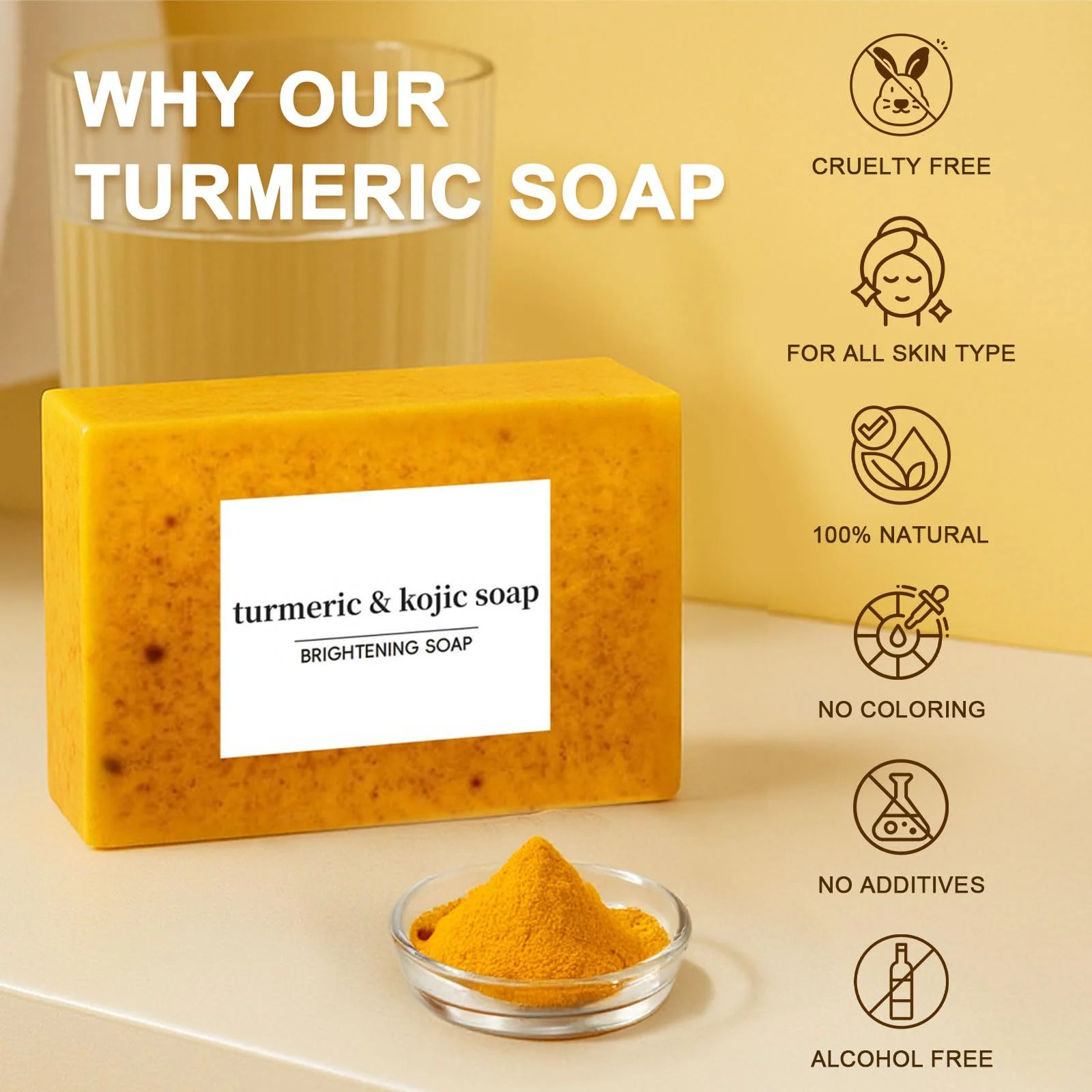 Ginger Curcumin Granules Soap, Nicotinamide Lemon Cleansing Soap, Bathing Skin, Handmade Soap, Essential Oil Soap.