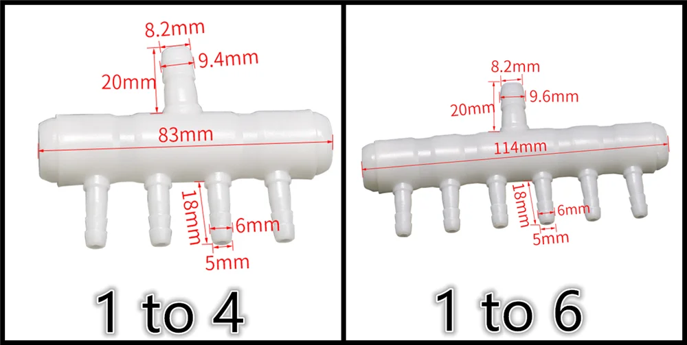PE Plastic Aquarium Fish Tank Pipe Tube Diverter Connector Oxygen Air Pump Hose Splitter Exhaust Aeration Parts
