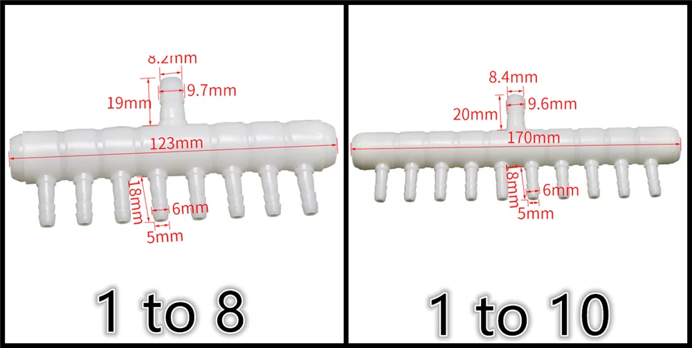 PE Plastic Aquarium Fish Tank Pipe Tube Diverter Connector Oxygen Air Pump Hose Splitter Exhaust Aeration Parts