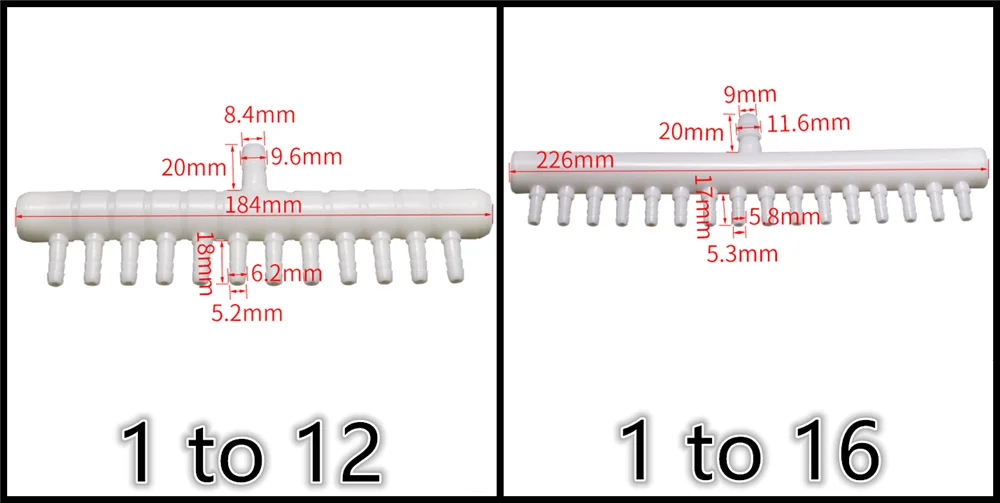 PE Plastic Aquarium Fish Tank Pipe Tube Diverter Connector Oxygen Air Pump Hose Splitter Exhaust Aeration Parts