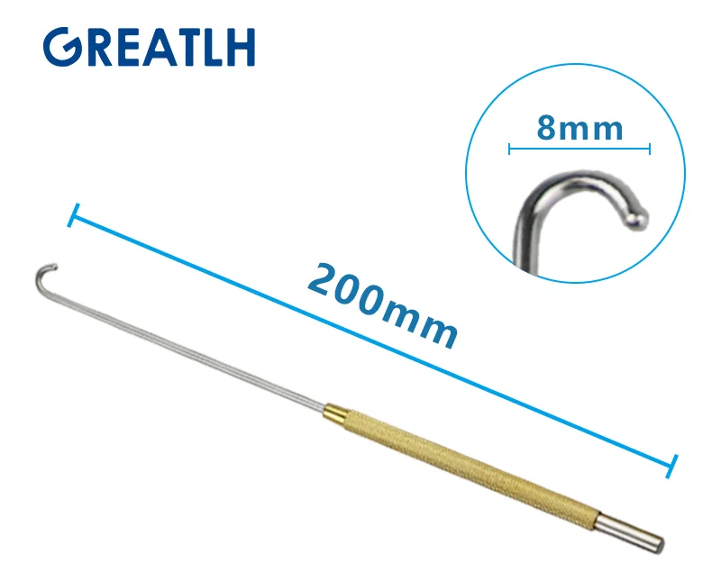 200mm Long Uterine Hook Animal Ovariectomy Spay Snook Dogs Cats Veterinary Pet Orthopedic Instruments 1pcs pet