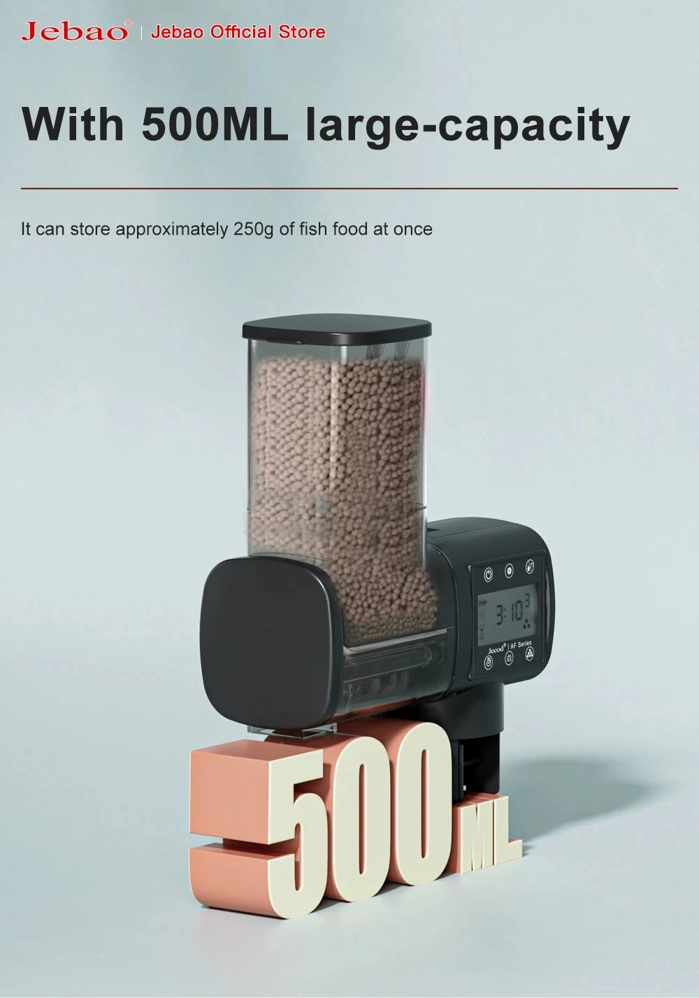 Jebao Jecod New Aquarium Fish Tank Feeder Intelligent Automatic Feeder Digital Timing Fish Tank Accessories Fish Feeding