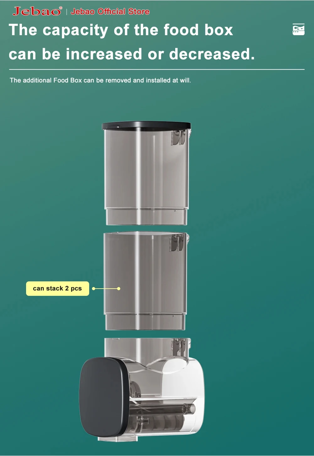 Jebao Jecod New Aquarium Fish Tank Feeder Intelligent Automatic Feeder Digital Timing Fish Tank Accessories Fish Feeding