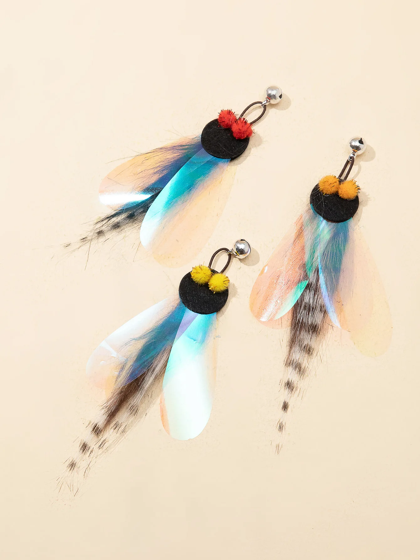 Cat Toys Feather Toy for Cats Teaser Stick Bite Resistant Butterfly Cat Toys Interactive Durable Cats Toy with Bell Pet Products