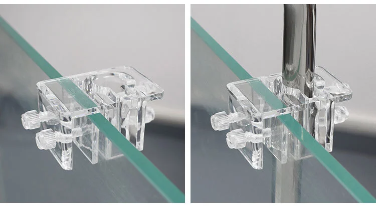 Fish Tank Acrylic Water Pipe Clamps Aquarium Glass Inflow Outflow Holder Fixed Clamps Plant Accessories Clip Lily Fishing Tube