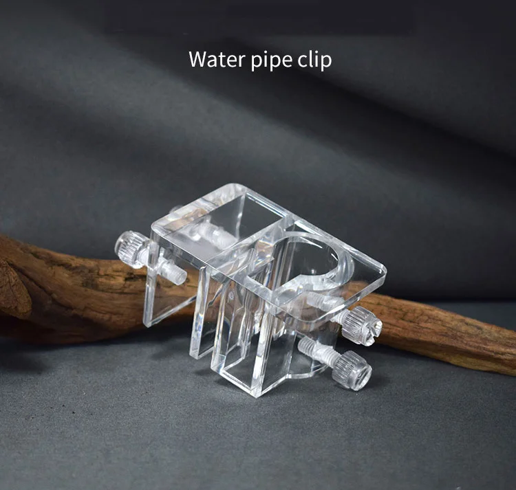 Fish Tank Acrylic Water Pipe Clamps Aquarium Glass Inflow Outflow Holder Fixed Clamps Plant Accessories Clip Lily Fishing Tube