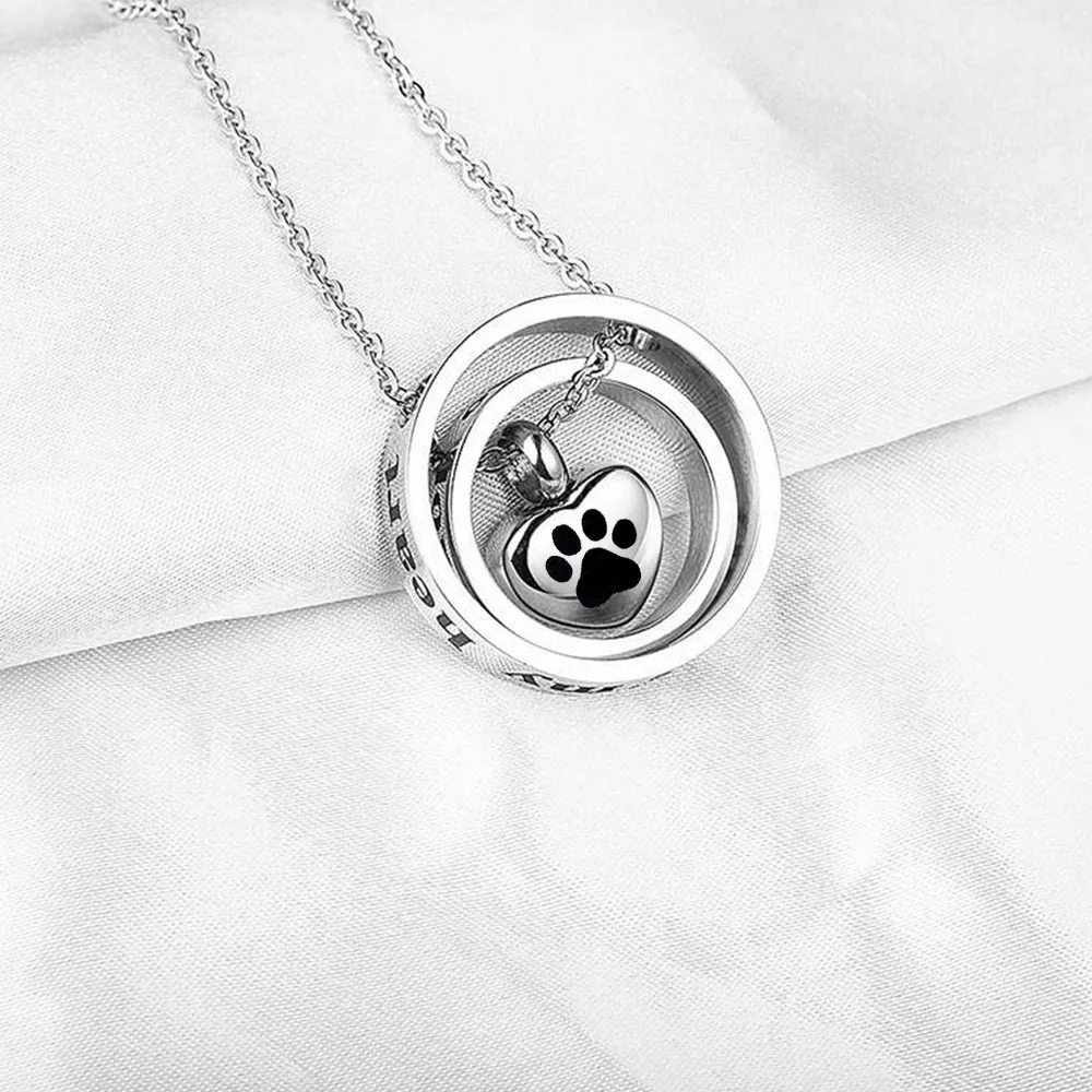 Heart Urn Necklace for Ashes Stainless Steel Cremation Necklace with Heart Waterproof Ashes Necklace Memorial Keepsake