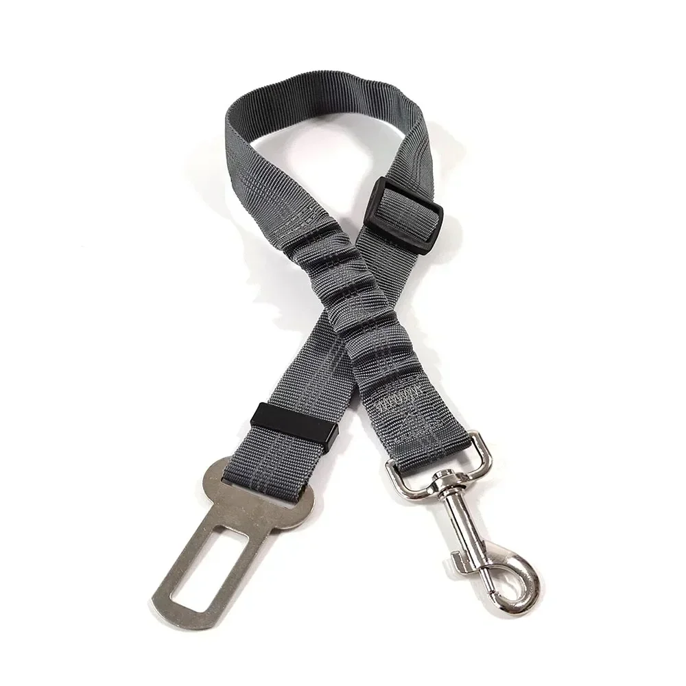 Dog Leash Harness Dogs Dog Accessories Supplies Pet Dog Car Seat Belt Retractable Buffer Elastic Reflective Safety Traction Rope