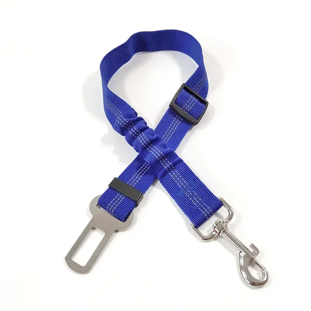 Dog Leash Harness Dogs Dog Accessories Supplies Pet Dog Car Seat Belt Retractable Buffer Elastic Reflective Safety Traction Rope