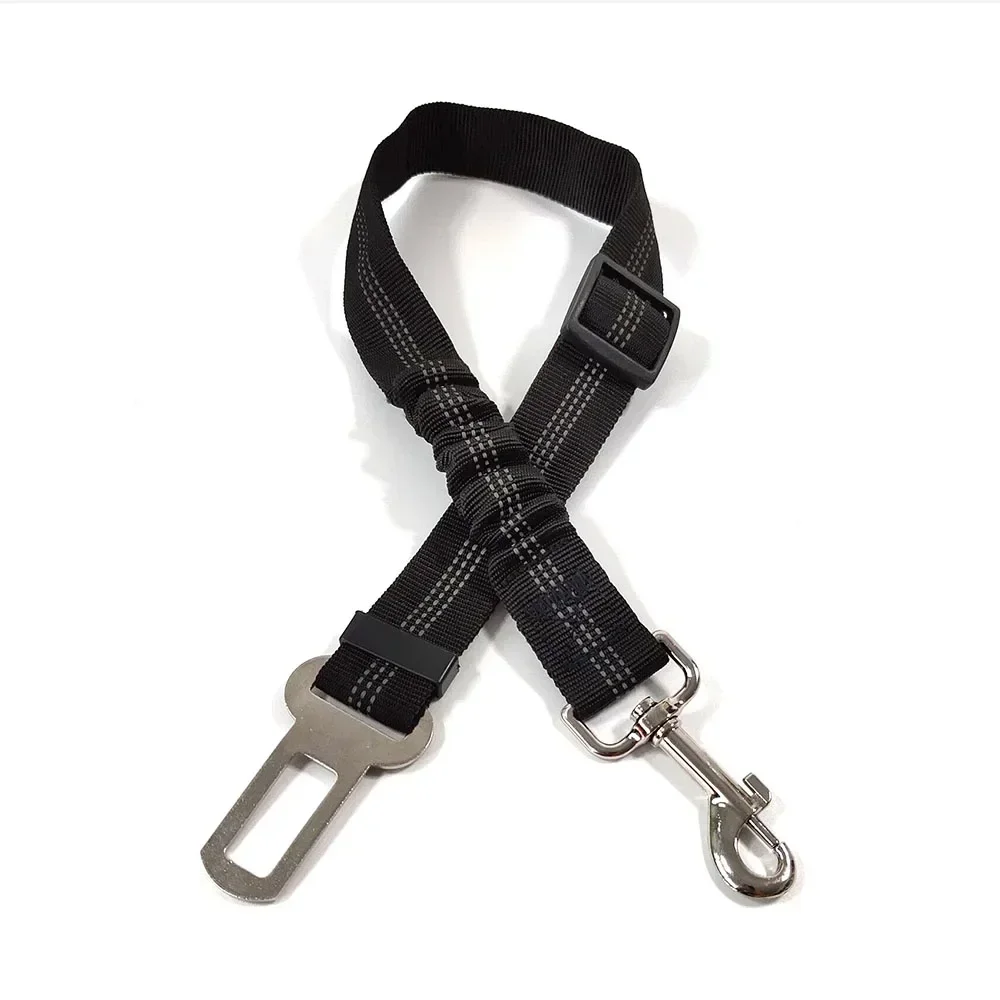 Dog Leash Harness Dogs Dog Accessories Supplies Pet Dog Car Seat Belt Retractable Buffer Elastic Reflective Safety Traction Rope