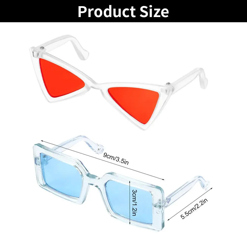 Pet Accessories Multicolor Triangle Frames Mirror Square Glasses Cat Glasses Dog Sunglasses Pet Eyeglasses Dog Sunglasses