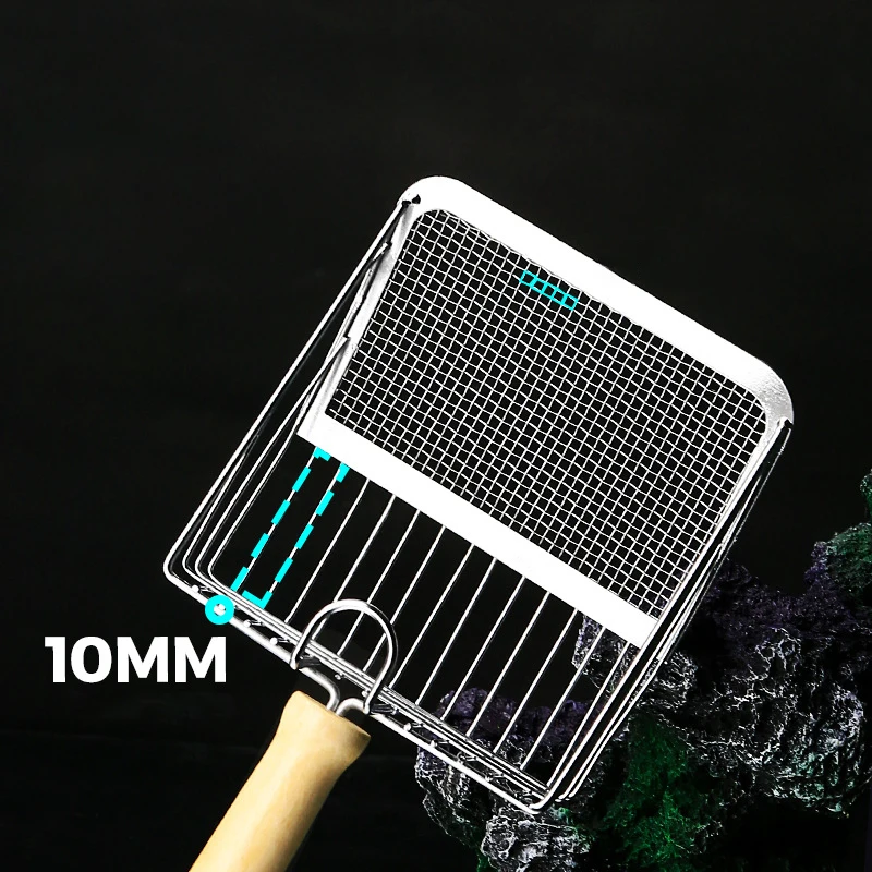 Cat Litter Shovel Stainless Steel Wooden Handle Easy To Rust Washable Kitten Litter Scoop Cats Toilet Cleaning Shovel Tool