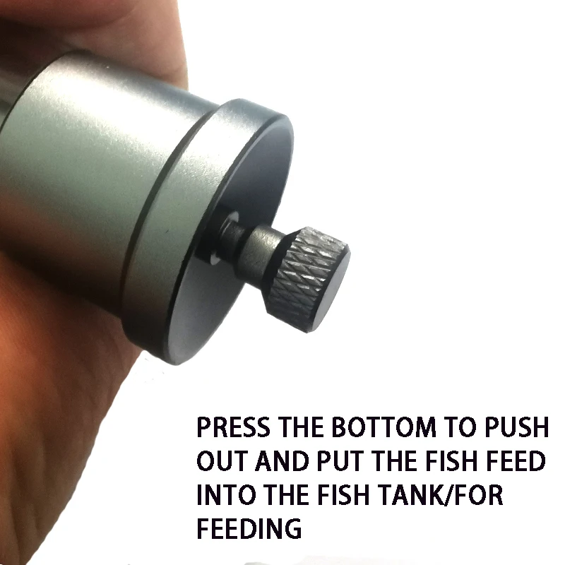 Fish Tank Feeder Handheld Finger Pressure Aluminum Alloy Fish DIY Feeder Mini Small Batch Fish Feeder Quantitative Feeder