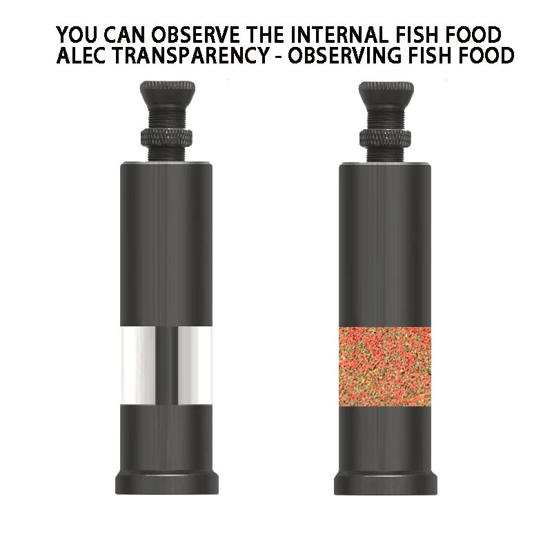 Fish Tank Feeder Handheld Finger Pressure Aluminum Alloy Fish DIY Feeder Mini Small Batch Fish Feeder Quantitative Feeder
