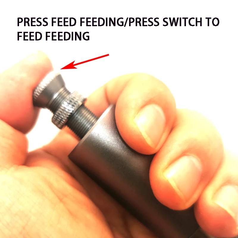 Fish Tank Feeder Handheld Finger Pressure Aluminum Alloy Fish DIY Feeder Mini Small Batch Fish Feeder Quantitative Feeder