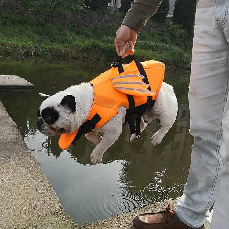 Dog Life Jacket Dog Safety Vest Adjustable Preserver with High Buoyancy and Durable Rescue Handle for Small Medium and Large Dog