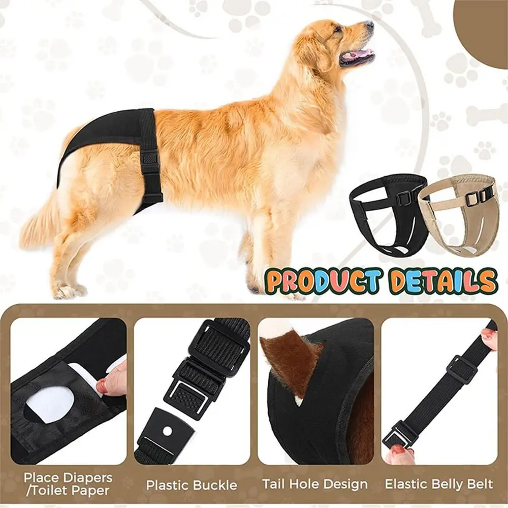 Breathable Menstrual Period Easy To Wear Dog Shorts Panties With 3 Diapers Pet Sanitary Pants Physiological Pants