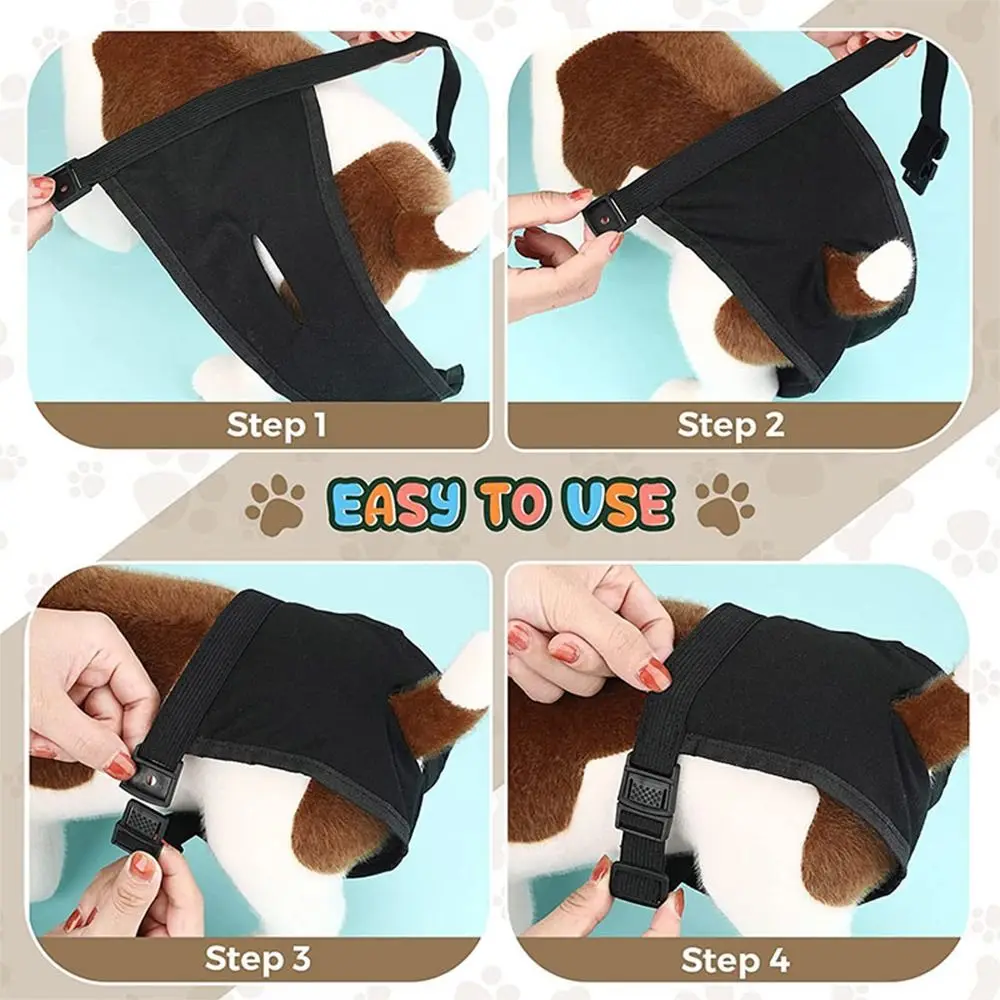 Breathable Menstrual Period Easy To Wear Dog Shorts Panties With 3 Diapers Pet Sanitary Pants Physiological Pants