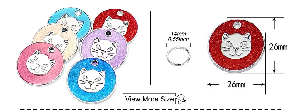 Wholesale 20pcs Dog Cat Tag Pet Dog Collar Accessories Personalized Paw Shape ID Tags Name No. Telephone Tags For Dog Supplies